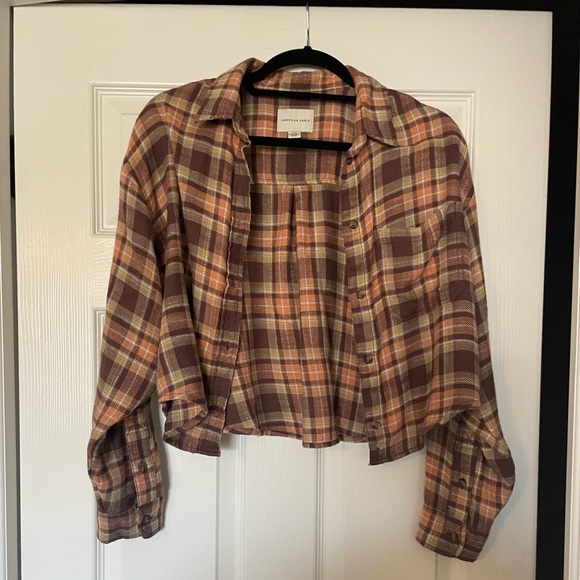 American Rage cropped flannel size small - Picture 1 of 1